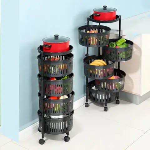4 layer Rotating fruits and vegetable rack