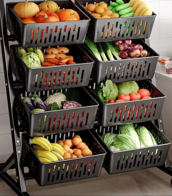 Kitchen Vegetable basket rack 4 layer